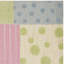Tapis bleu / rose touffeté à la main à motif géométrique Kruetzen-21773743