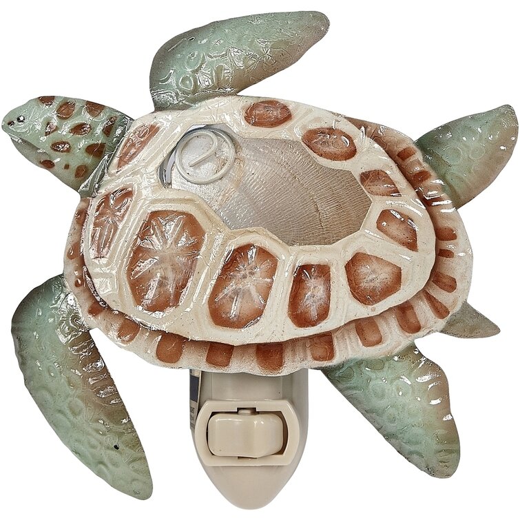 Turtle Capiz Shell LED Night Light The Seashell Company