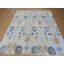 Tapis unique en laine noué à la main bleu / vert 8 pi x 9 pi 9 po Mahmood