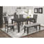 Erskin Dark Grey Upholstered Dining Bench