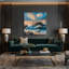 «Coastal Coastal Living Plus», art mural sur toile bleue-387293830
