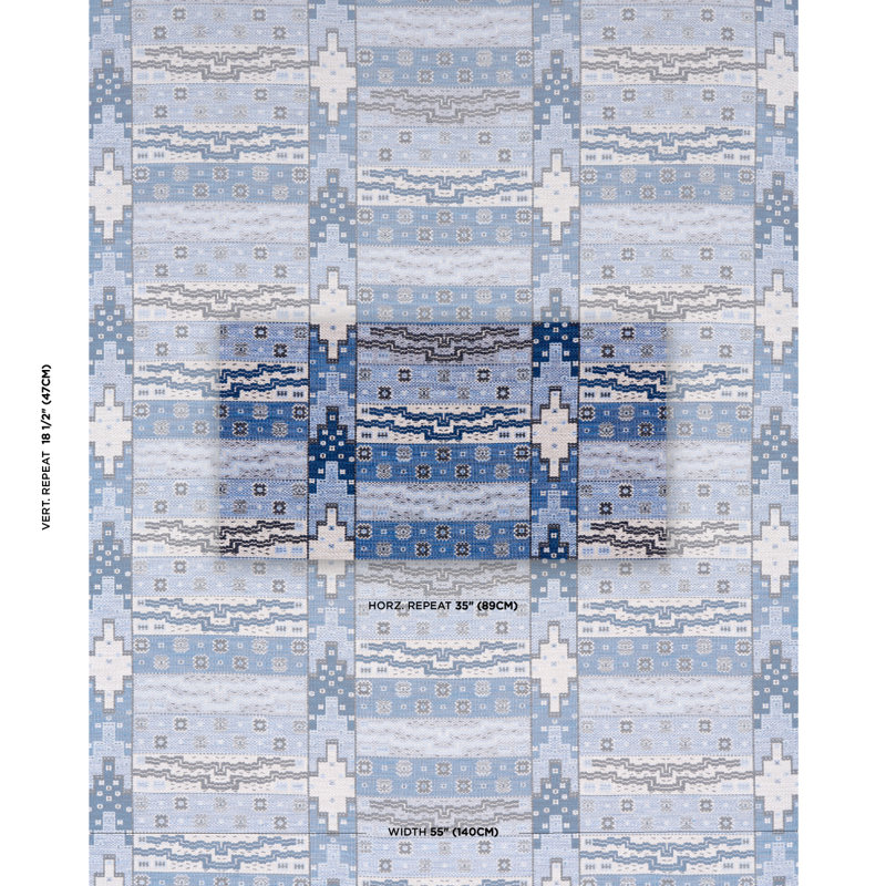 Tissu tissé à plat Fairuza, Denim
