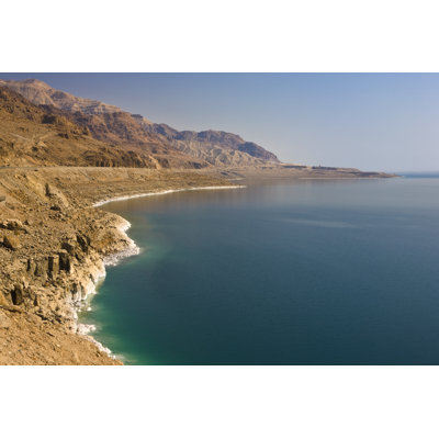 Dead Sea From The Coast by WitR - Wrapped Canvas Print