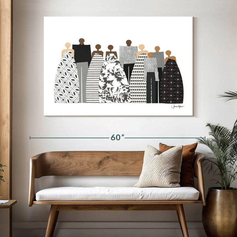 Family In White, 34" H x 51" W