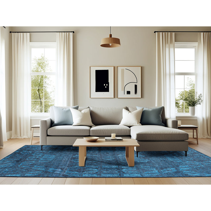 Tapis abstrait moderne 4498, Rectangle 6 pi x 9 pi