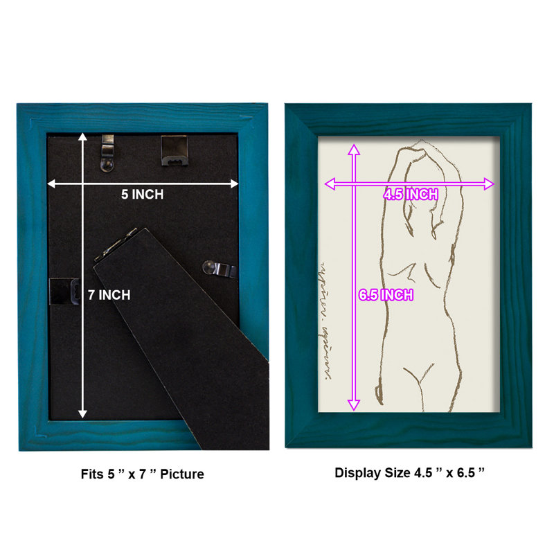 Toi et moi I, impression sur papier, H 8 po x l 6 po x P 1 po, Cadre bleu
