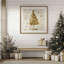Impression d'arbre de Noël rustique doré-957504264-957504257