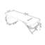 Bureau blanc rectangulaire en bois massif avec 4 tiroirs, bureau