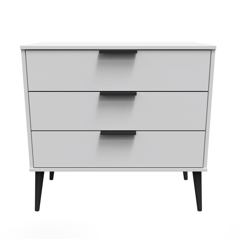 Bonnelle 77 cm W Chest of 3 Drawers, Grey