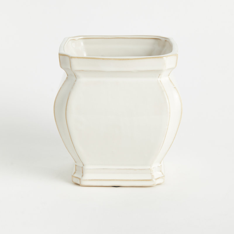 Giardino Reactive Glaze Traditional Silhouette Pot Large, Light Gray, Large