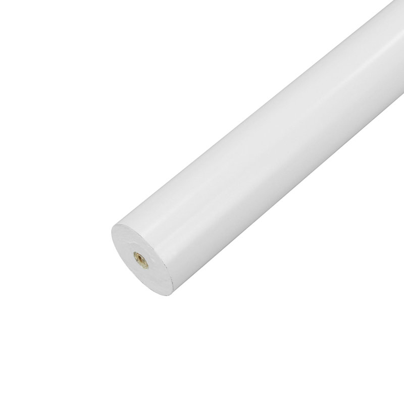 Tringle à rideaux en bois lisse 8 pi 1-3 / 8 po en blanc (comprend deux tringles de 4 pi)