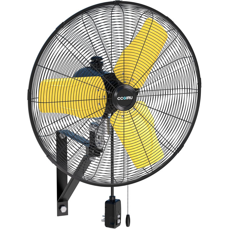 Ventilateur mural extérieur oscillant 24 po, 9 000 pi³ / min, ventilateur extérieur professionnel imperméable 3 vitesses haute vitesse, ventilateurs muraux industriels robustes pour patio, commercial, garage, entrepôt, homologué UL