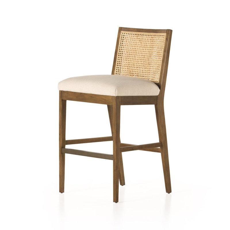 Antonia Cane Armless Counter & Bar Stool, Bar Stool (31" Seat Height), Savile Flax