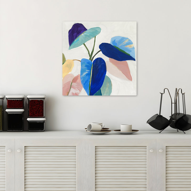(Ez581-A) Humeur brillante Ii minimaliste; Art moderne moderne, H 18 po x l 18 po