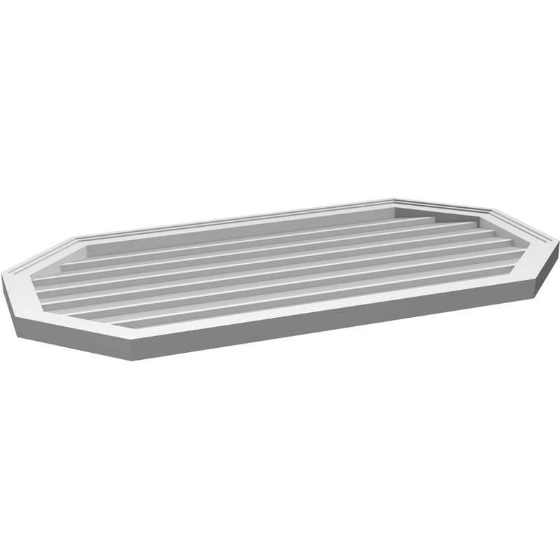 Évent horizontal gondole allongé en surface octogonal Signature, H 22 po x l 42 po x P 1,5 po