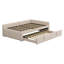 Lit de jour double rembourré en forme de L - Lit gigogne escamotable double inclus-330921036