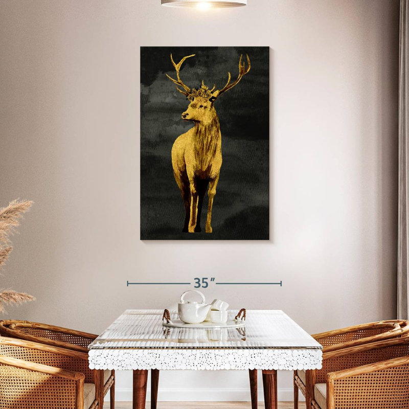 Brampt Golden Deer, 45" H x 30" W