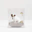 Medium Clear View Pet Crate with Silver Latch, Khaki Cushion-1329241322