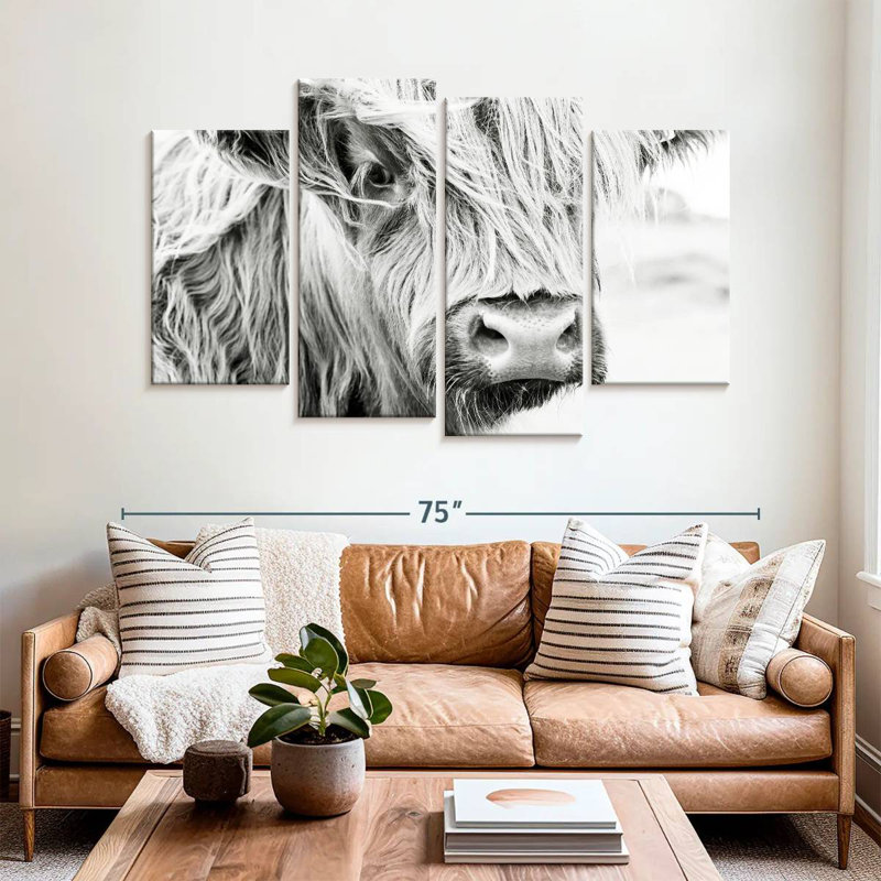 Long Haired Cow, 42" H x 68" W