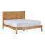 Lit plateforme en bois massif Asho avec tête de lit en roseau-364890652-364890651