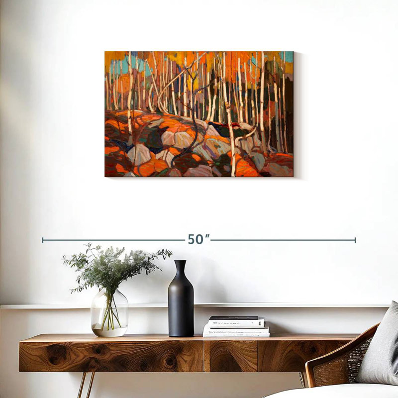 The Birch Grove Autumn, H 20 po x l 30 po