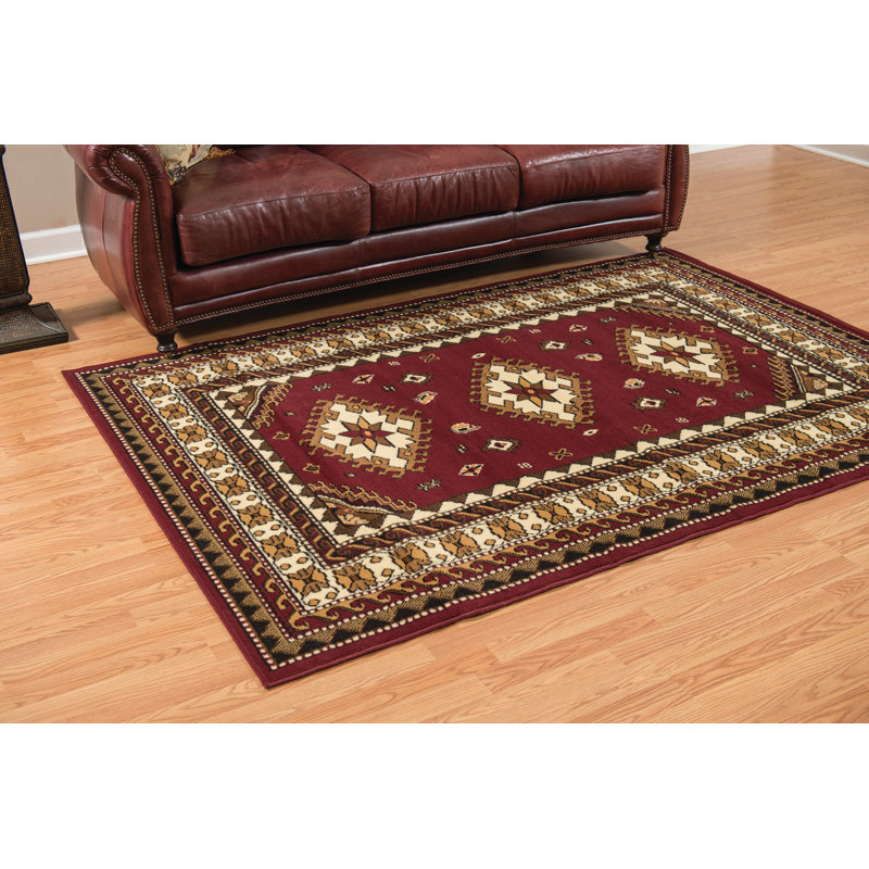 Tapis bordeaux Juana, Tapis de couloir 2 pi 3 po x 7 pi 2 po