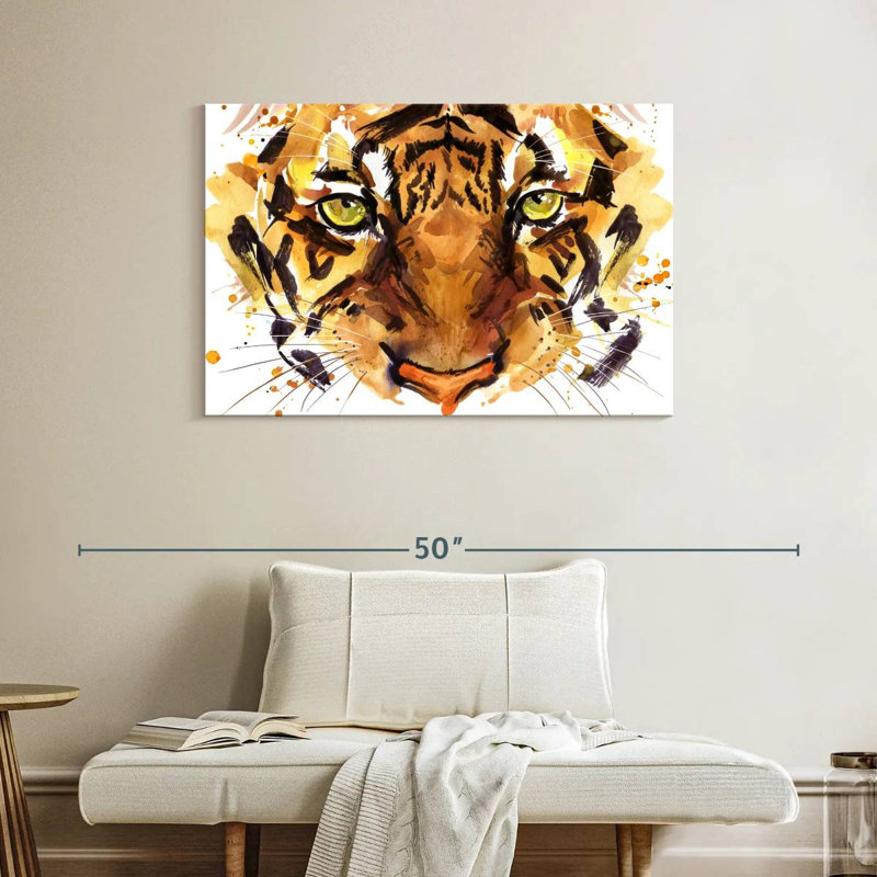 Brampt Fierce Tiger, 26" H x 39" W
