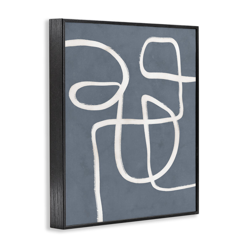 «Freeflow Line» sur art giclée encadrée par Nina Blue, Giclée encadrée noir minuit, H 14 po x l 11 po