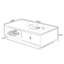 Table basse rectangulaire en bois manufacturé blanc massif