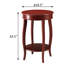 Table ronde rouge avec tablette - Rehausse l'attrait décoratif fait de pièces de bois massif-122642045