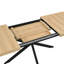 Extendable Dining Table 140-180cm X Leg Storage Kitchen Dining Room Industrial-1207115039
