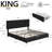  Cahlin King Storage Bed Frame Velvet Upholstered Platform Bed with 4 Storage Drawer, Adjustable Headboard and Wood Slat Support, Black-866117715-813259940