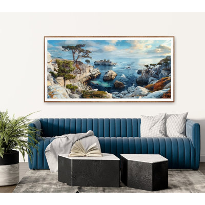 California Wall Art, Monterey Landscape, Coastal, Travel Print, National Park Poster, Blue Wall Art