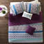 Courtepointe et oreiller réversible mauve - Housse de coussin délavé pour chambre à coucher