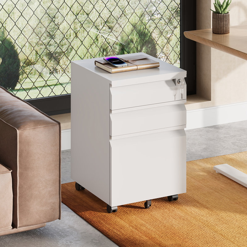 Drawer File Cabinet, White
