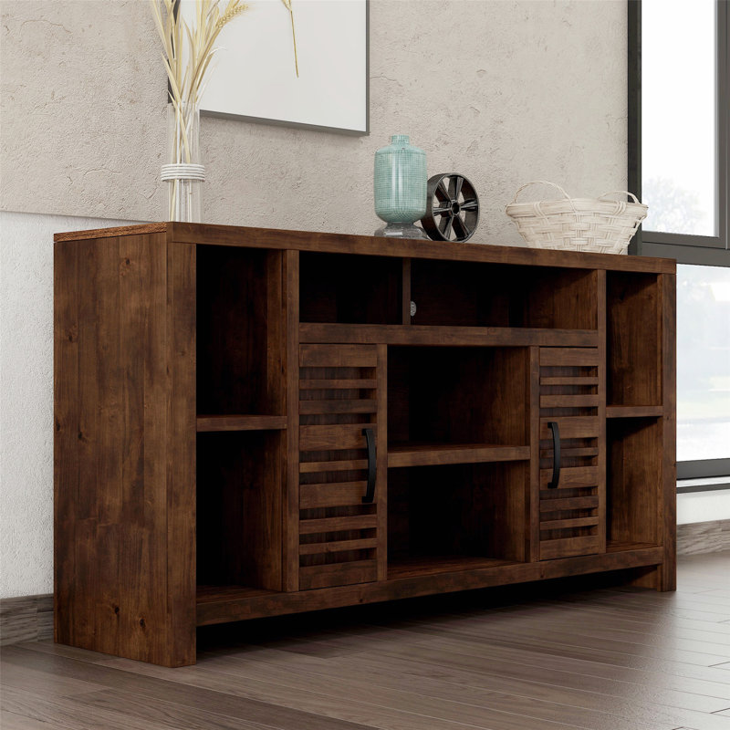 Stylish TV Stand Console with Ample Storage and Rustic Appeal
