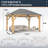 11 ft. W x 13 ft. D Outdoor Spruce Wood Gazebo with Galvanized Steel Hardtop-109242043