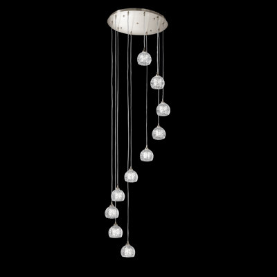 10 - Light Satin Nickel Cluster Pendant
