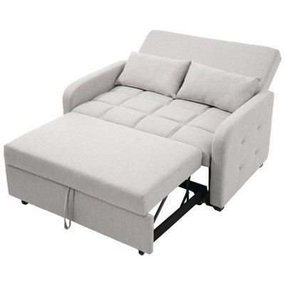 2 Seater Linen Sofa Bed