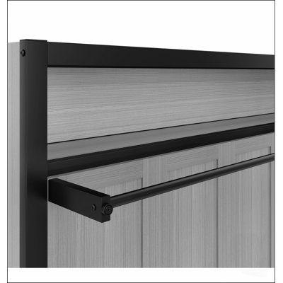 Lit escamotable en métal pour une personne avec étagères, pliable et peu encombrant, idéal pour les petites chambres.