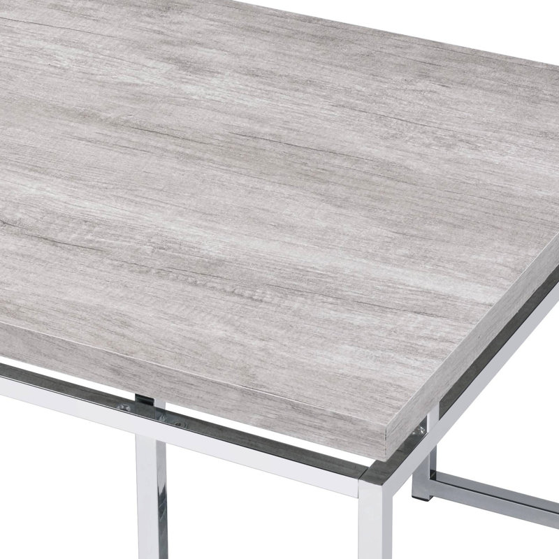 Table basse rectangulaire avec table en bois et métal, chic moderne