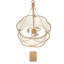 Suspension tambour à 3 lumières avec abat-jour en tissu