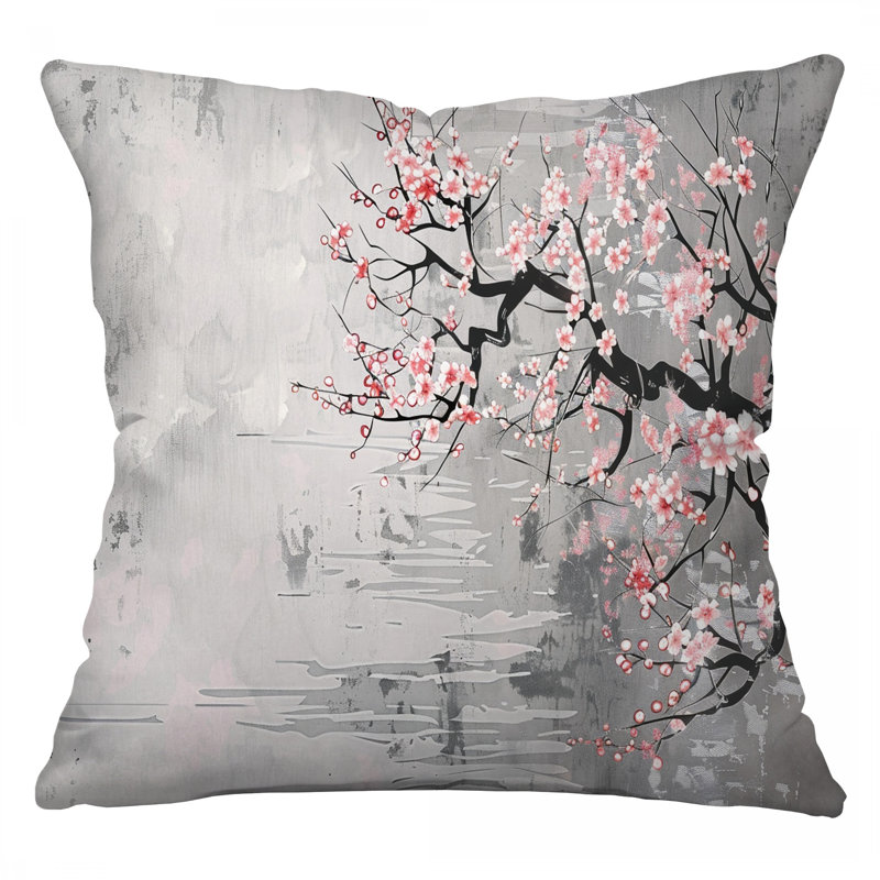 Coussin Cherry Blossom, Carré 18 po