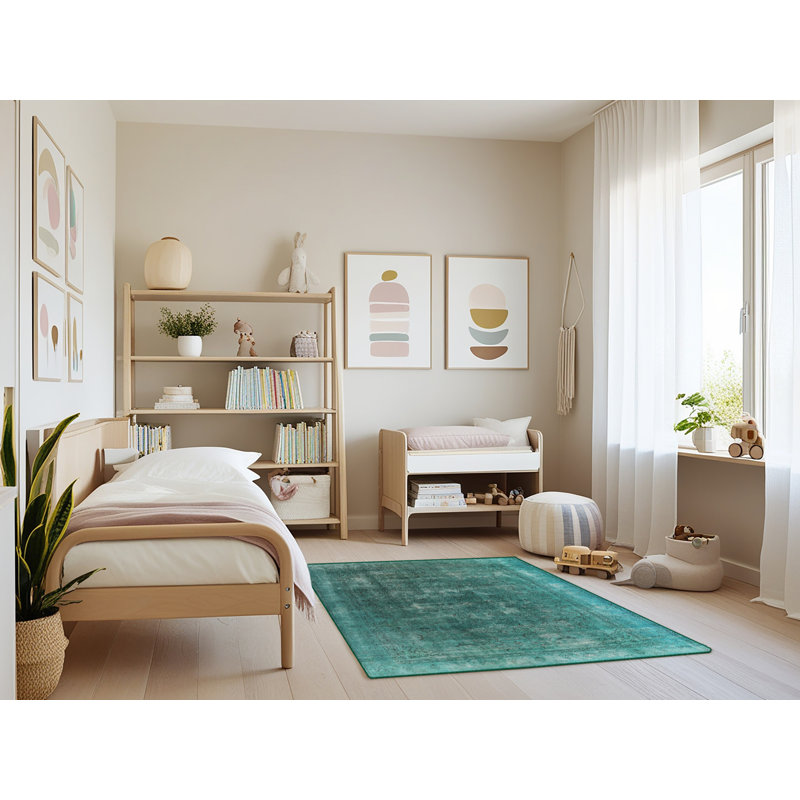 Tapis oriental bleu, Rectangle 3 pi x 5 pi