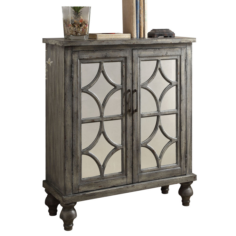 Weathered Grey 2-Door Console Table