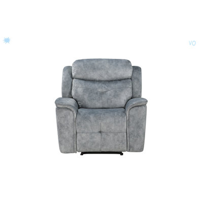 Fauteuil inclinable manuel en tissu gris