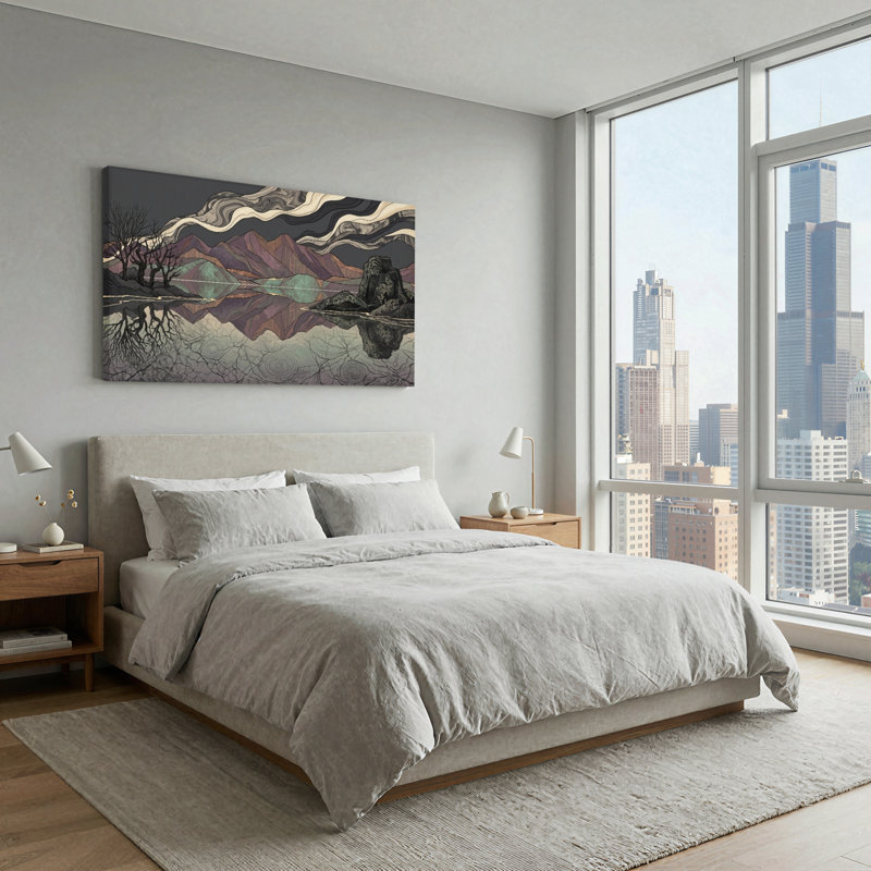 Mountain Reflection, reproduction d'art sur toile, ensemble de 1, 4824