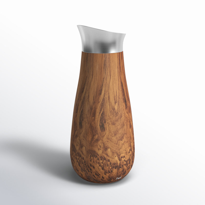 S'well Stainless Steel Carafes, 1.5 Liters, Teakwood