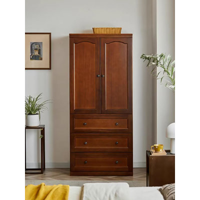 American-style paulownia wood small wardrobe