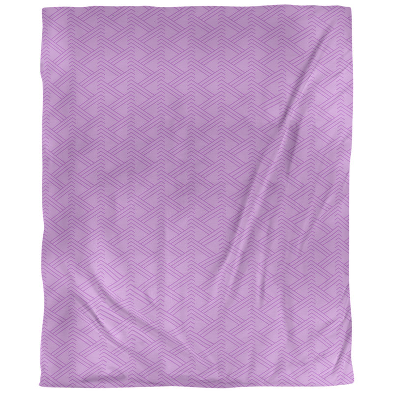 Tissu de zag zig, Violet, L 54 po x l 36 po, Coton peigné pima